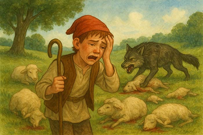 قصه کودکانه چوپان دروغگو