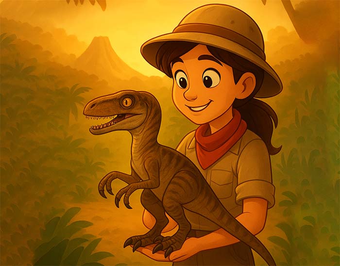 ماکت ولاسیرپتور  در اردوگاه دایناسورها