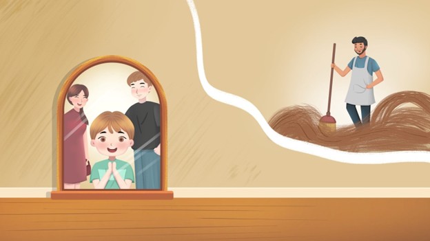 داستان موهای سامی و کوتاه کردن اون